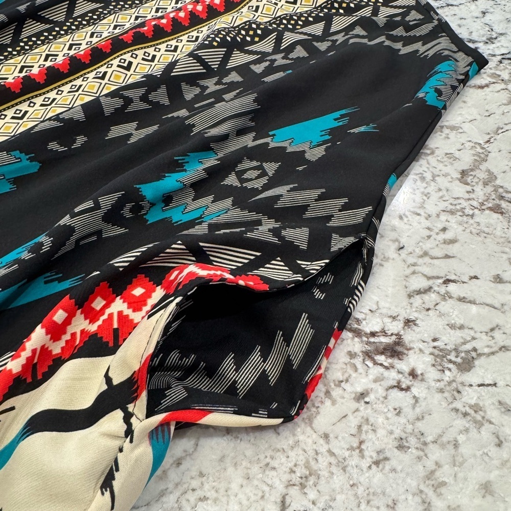 SOHO Tribal Print Handkerchief Hem Romper Size 3 Boho Festival - Picture 7 of 7